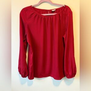 LOFT Rich Red Blouse